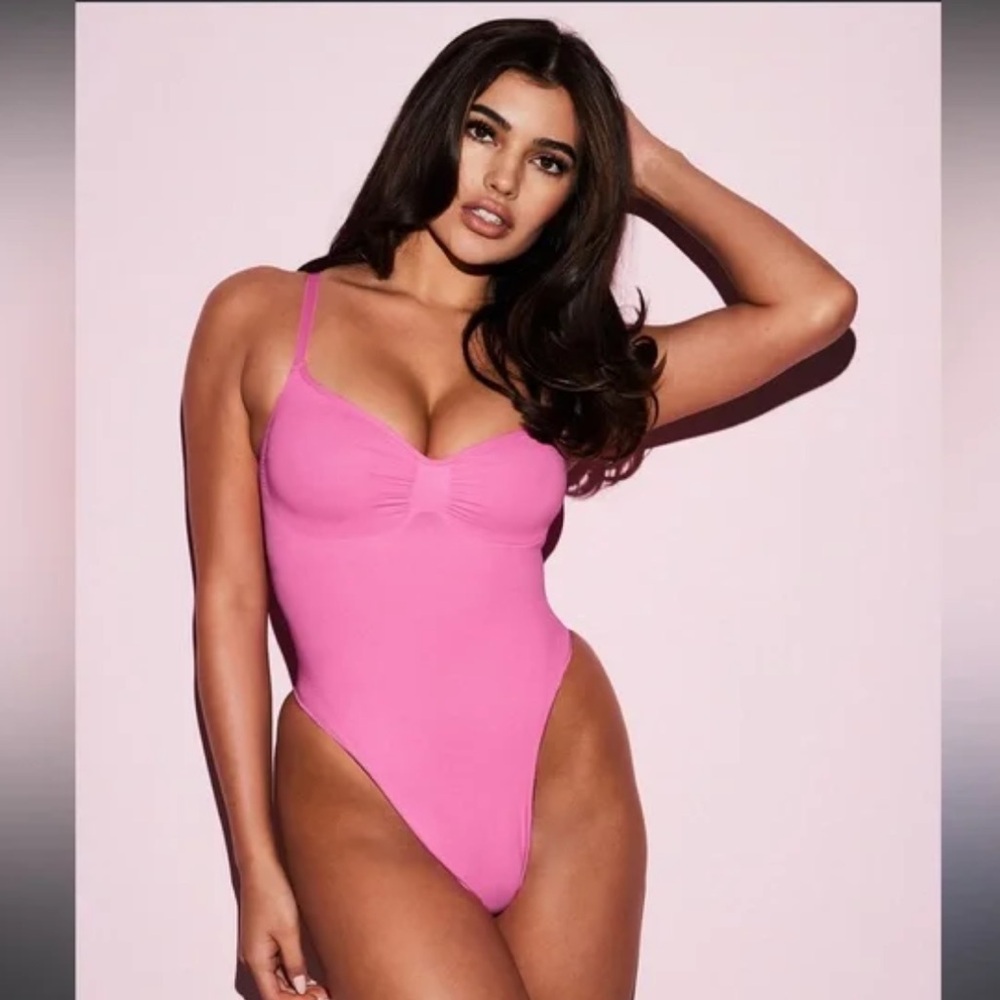 Pink SKIMS Shapewear bodysuit